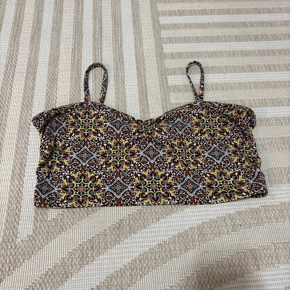 Earthbound Trading Co Boho Women's XL Crop Tank Bralette Cottagecore